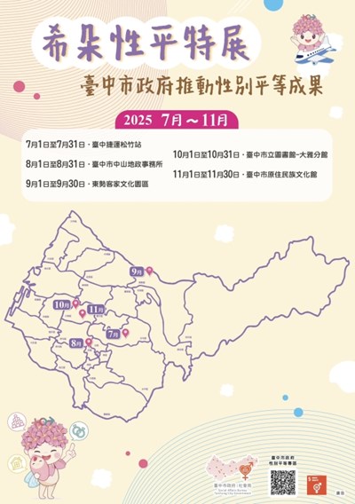 台中市「114年度希朵性平特展」巡迴展