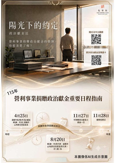 115年營利事業捐贈政治獻金文宣